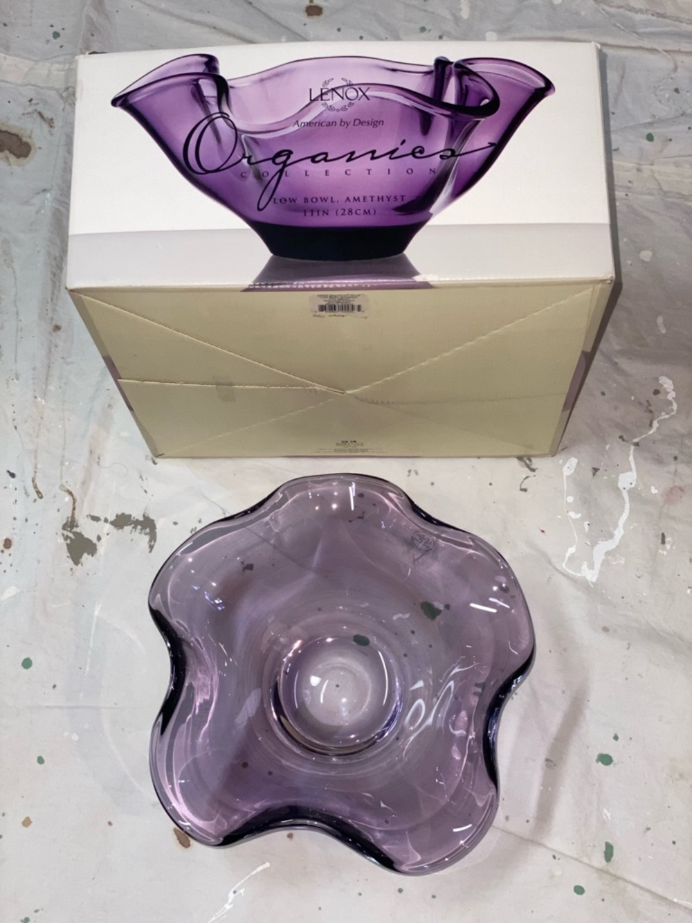 Lenox Organics Collection Wave Bowl, Amethyst, 11”